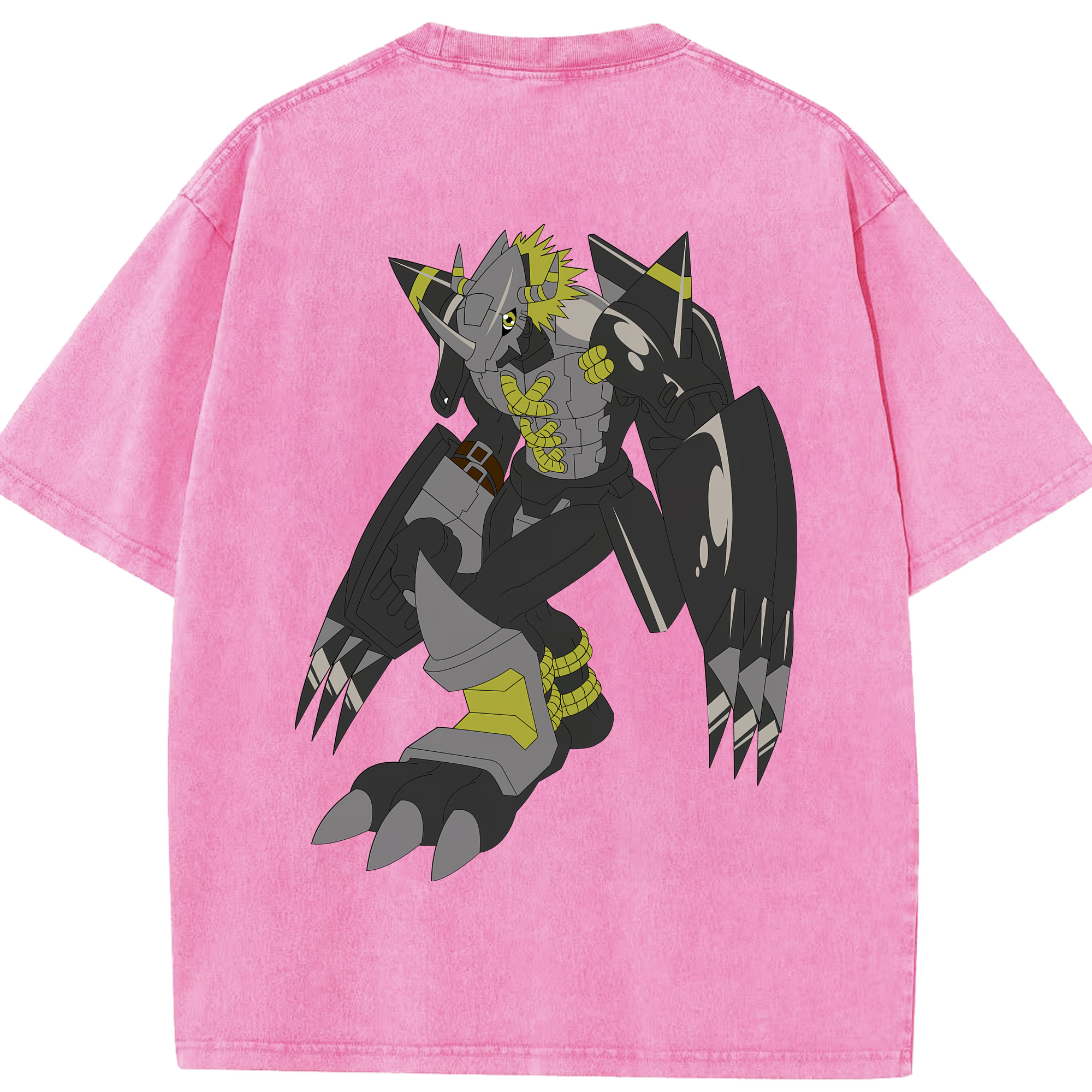 （画像用） Digimon デジタルモンスター/デジモン 綿100% ヴィンテージ風 半袖Tシャツ（背面プリント）